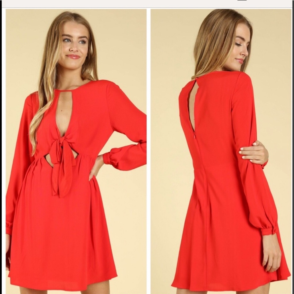 HoneyBelle tie peakaboo dress